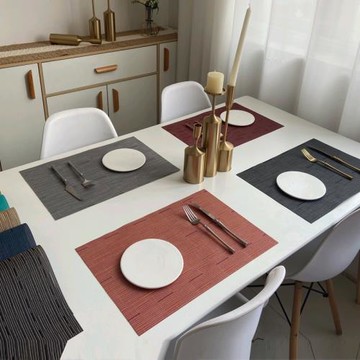 隔熱餐桌墊高級感桌墊防水防油PVC西餐墊防燙耐高溫就餐餐盤碗盤