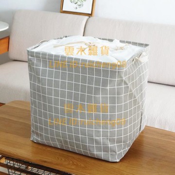 100升 家用可折疊抽繩束口收口衣服被子袋方形臟衣籃收納箱收納筐【雲木雜貨】
