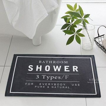【現貨】雜貨風浴室SHOWER法蘭絨地墊 地墊 防滑地墊 浴室地墊