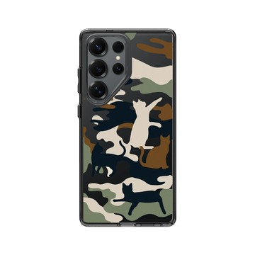 Galaxy S25 Ultra Clear 酷墨灰 - Camouflage / 迷彩 - 喵迷彩-黑