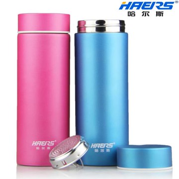 哈爾斯男女士水杯辦公杯子隨手杯304不銹鋼卡通真空保溫杯320ML
