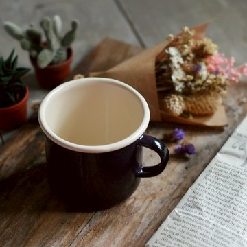 波蘭Emalia Olkusz琺瑯馬克杯250ml(茄紫)(FDN000506)