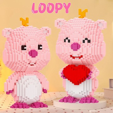 loopy露比海狸積木 兼容樂高 積木  串聯積木 鑽石積木 成年人拚圖3d立體積木女孩情人節禮物【LES積木】