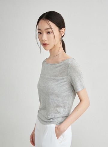 一字領親膚短袖 BRA 上衣