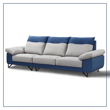 【本木】凱莉  功能插座收納涼感沙發4人坐棕灰色BBH-12+BBH-13