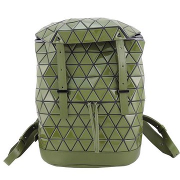 【ISSEY MIYAKE 三宅一生】BAOBAO 立體幾何亮面後背包(墨綠)-慈濟