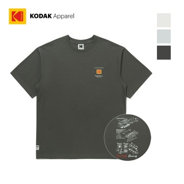 【KODAK Apparel】柯達 RACING賽車系列藍圖短 T 3色(白 灰 深灰) KB602042