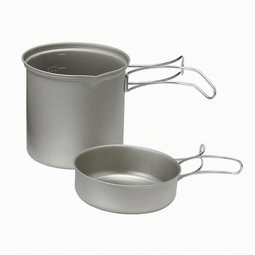 EPIgas BP 鈦鍋背包客炊具組 附尼龍收納袋 T-8004  1組  銀色