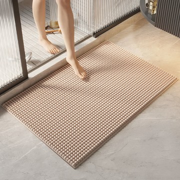 樹懶慢慢 吸水防滑雪尼爾短毛地墊 N2  60 x 40cm  沙駝色