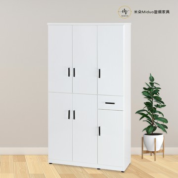 米朵miduo3.2尺六門一抽塑鋼鞋櫃 玄關櫃 防水塑鋼家具