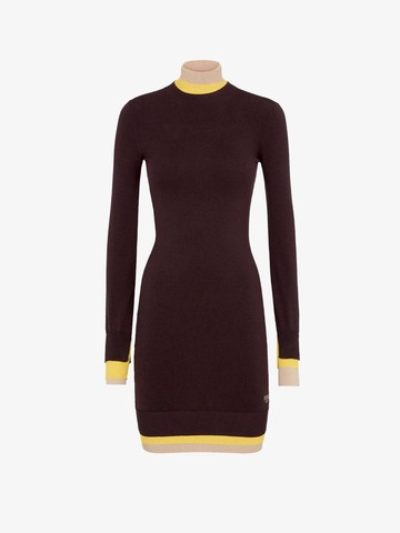 Mini wool dress with contrasting details - FENDI - gender_Woman