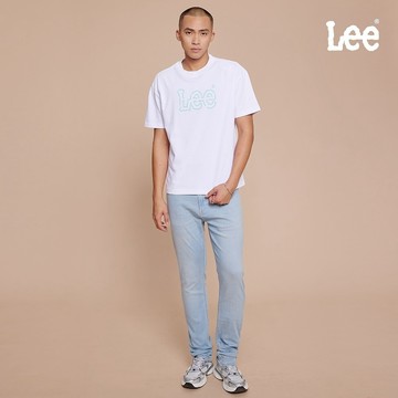 Lee 705 彈性中腰標準小直筒牛仔褲 男 淺藍洗水 LB61704420