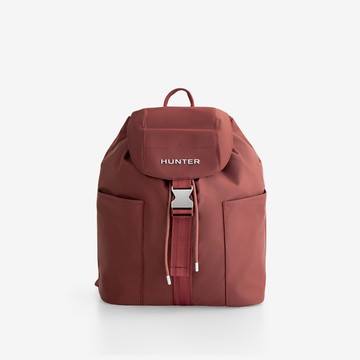 Premium尼龍後背包-栗棕紅