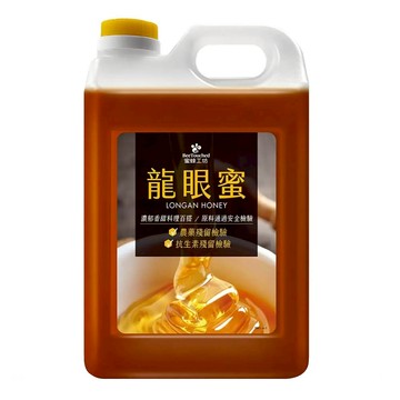 蜜蜂工坊 龍眼蜜 泰國產純正蜂蜜 天然香醇 家庭號  3kg  1桶