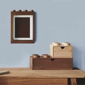 Room Copenhagen｜樂高 LEGO® 樂高桌上型木製四凸抽屜收納箱-淺色橡木