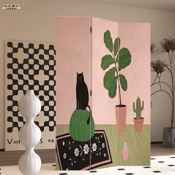 免運 屏風 隔斷 客廳遮擋 現代簡約童趣折疊屏風客廳入戶沙發背景裝飾兒童臥室移動折屏隔斷全館八折 售後保障 工廠現貨直銷 k5619