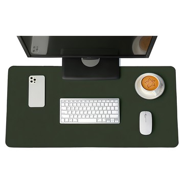 HIGHER DECO 皮革防滑加寬大型桌墊  100 x 50 厘米  深綠色