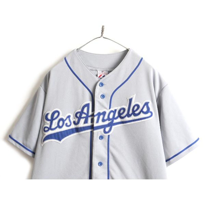 世界的に LA HASHTAG DODGERS ベースボールシャツ majestic製 メンズ