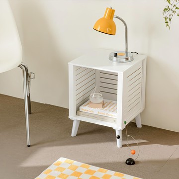 woodray 線條鏤空矮櫃 340 x 340 x 460mm  1個  白色