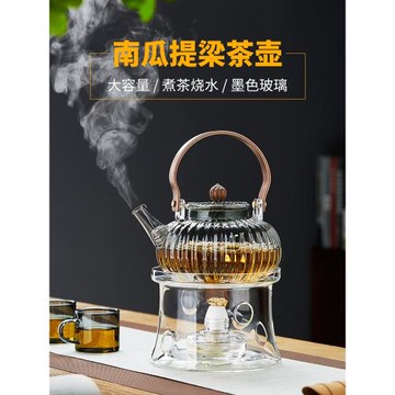 美斯尼玻璃茶壺家用可明火提梁泡茶壺耐高溫電陶爐燒水壺加厚茶具