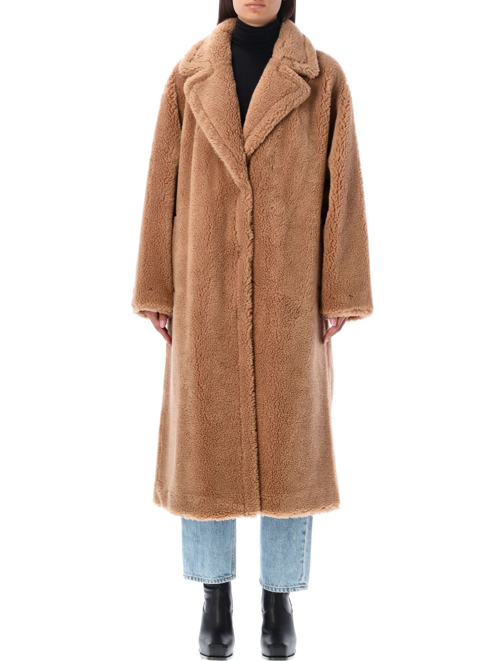 STAND STUDIO Maria Faux Fur Teddy Coat Italist LINE