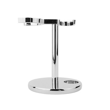 MIT精工 鉻銀鏡面刮鬍刀與刮鬍刷架