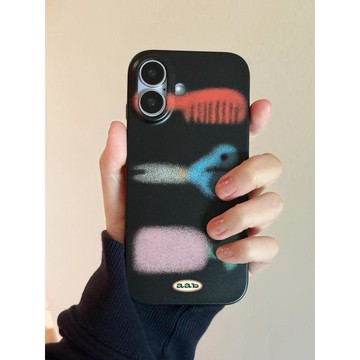秋冬新品✨簡約小眾磨砂圖案適用iPhone16/15ProMax蘋果手機殼14菲林17男78