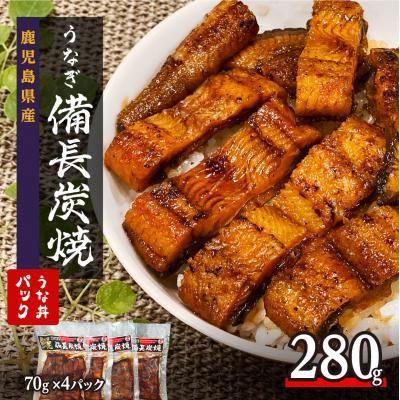 ふるさと納税 大崎町 備長炭手焼き　うな丼パック　4袋入(280g)