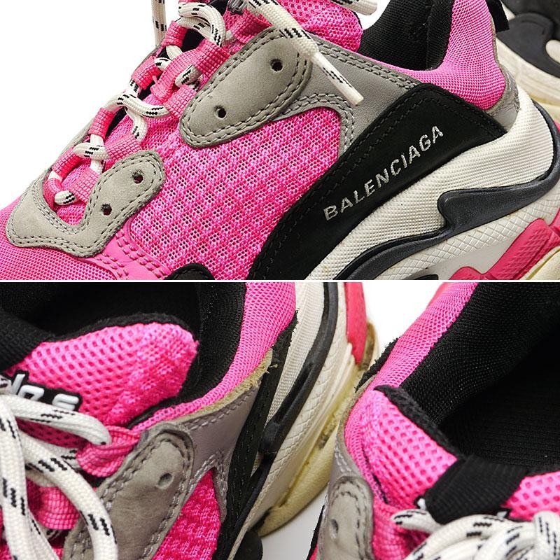 バレンシアガ BALENCIAGA トリプルS ピンク TRIPLE S PINK メンズスニーカー 524039 ダッドシューズ 靴 約26cm  箱付 | LINEショッピング