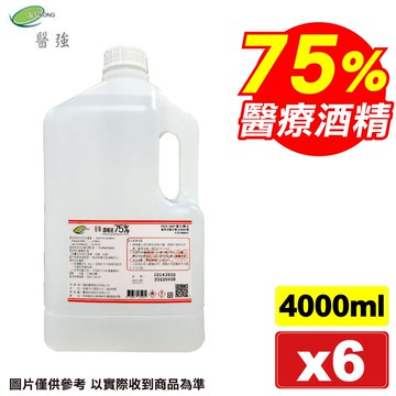 醫強 酒精75％ 4000mlX6瓶 專品藥局 (唐鑫 生發 克司博) 【2015765】