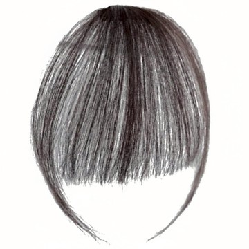 Ppu-i Ppu-i假髮 真人髮絲可愛瀏海  1組  深棕色