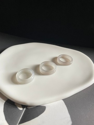 天然和田玉烟紫細戒 港碼13 14  茈藐S12 13 14