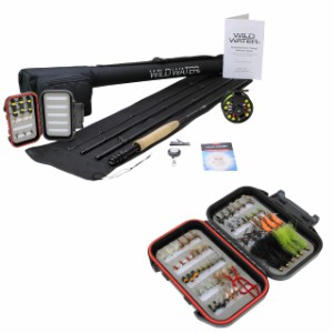 Wild Water Fly Fishing Standard 56 Kit Foot 4-Piece Rod for and Weight die cast Aluminum Fly Reel and Wild Water Fly