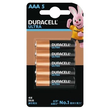 DURACELL 金頂 Ultra超能量 4號鹼性電池  5個裝  1組