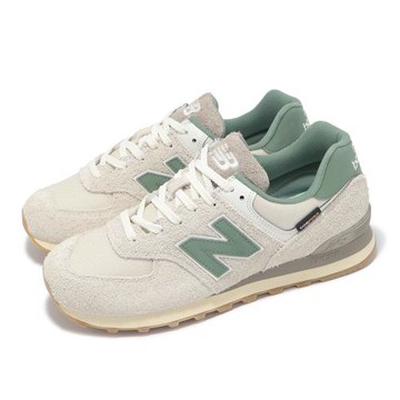 New Balance 休閒鞋 574 男鞋 女鞋 米白 綠 Cordura 抗撕裂 麂皮 經典 情侶鞋 NB U574GDG-D