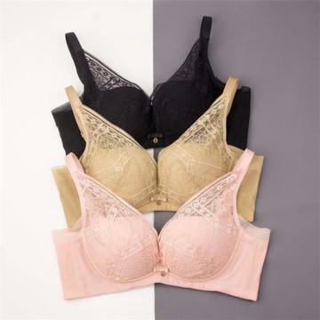 奢護文胸專柜小胸上托聚攏女內衣無鋼圈蠶蛹蛋白養胸護胸上薄下厚