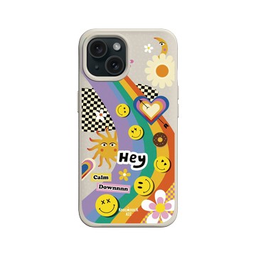 iPhone 15 SolidX 貝殼灰 - Knock Knock A2Z - Rainbow slide