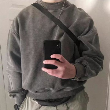 REPRESENT小眾休閑純色圓領衛衣