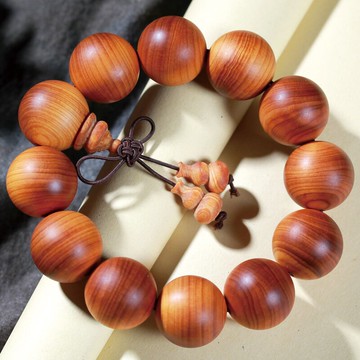 太行山崖柏手串男女佛珠陳化老料木質念珠紅木文玩手鏈情侶款飾品