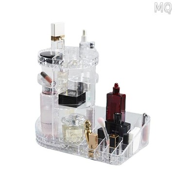 全新 御納 亞克力梳妝檯口護膚品置物架 鑽石款360度旋轉收納盒 透明旋轉化妝盒 創意桌面收納大容量化妝盒