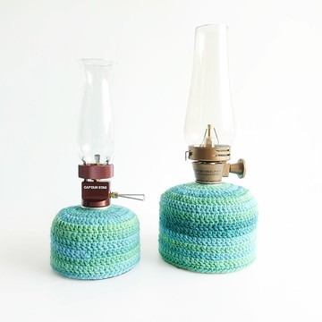 編織亮綠色瓦斯罐保護套 (登山/露營) 壓縮氣罐 高山氣罐