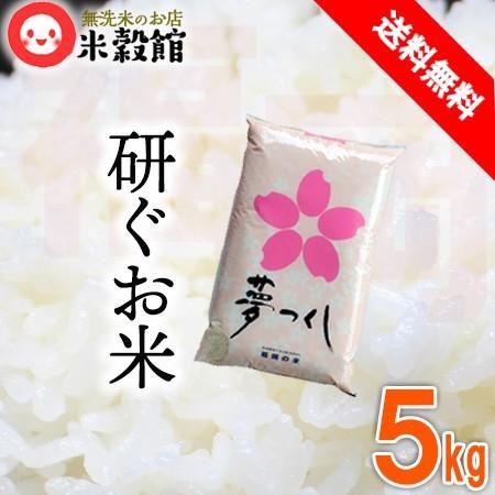 米 5kg 送料無料 福岡県産 夢つくし 5kg×1個 研ぐお米 九州 令和5年産