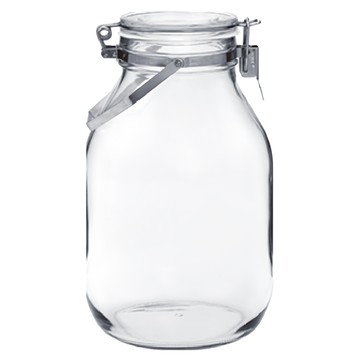 日本星硝 手提扣式玻璃密封醃漬罐 梅酒  1罐  3L
