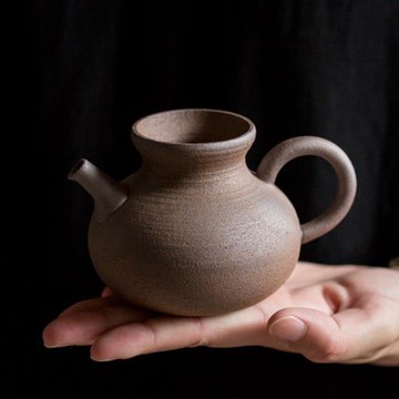 碌心原礦粗陶公道杯家用中式綁繩陶瓷禪意公杯功夫茶具配件分茶器