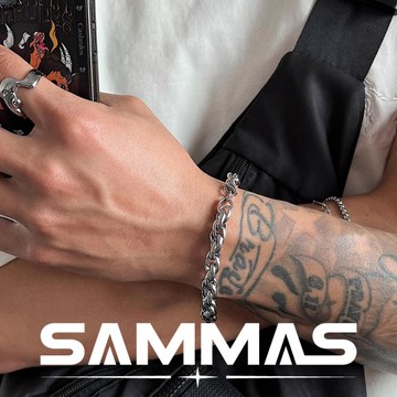 SAMMAS手鏈 復古手工編織麻花手飾 316L 不過敏 不掉色 鈦鋼 醫療鋼