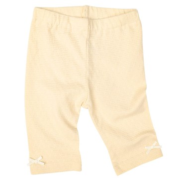 akachan honpo - 5分內搭褲-緹花-黃色 (110cm)