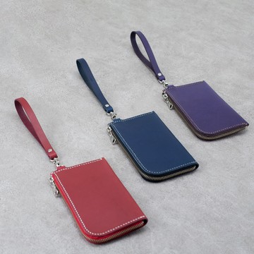 真皮L型拉鏈手機皮套＿多色