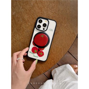 雜志番茄適用于三星s22ultra磁吸支架透三星s23+/s22全包透明手機殼三星s24ultra防摔小眾硬殼保護套s23ultra