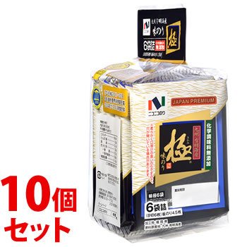 《セット販売》　ニコニコのり 味極 (6袋詰)×10個セット 味のり 味付のり　※軽減税率対象商品