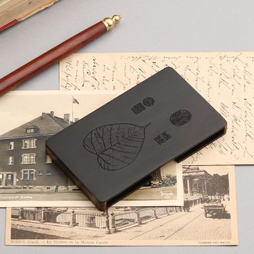 中國風商務男式紅木名片盒 創意高檔桌面木質女式名片夾定制logo